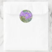 Violet Geranium Wildflower Dromerige Natuur Foto Ronde Sticker (Tas)