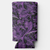 violet gesneden leer seltzer blikjeskoeler (Achterkant)