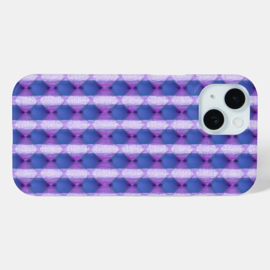 Violet gewatteerde diamanten telefoonhoesje Case-Mate iPhone case (Achterkant (horizontaal))