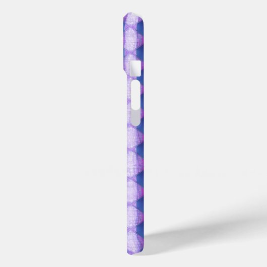 Violet gewatteerde diamanten telefoonhoesje Case-Mate iPhone case (Achterkant / Links)