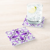 Violet Glazen Onderzetter (Schuin)
