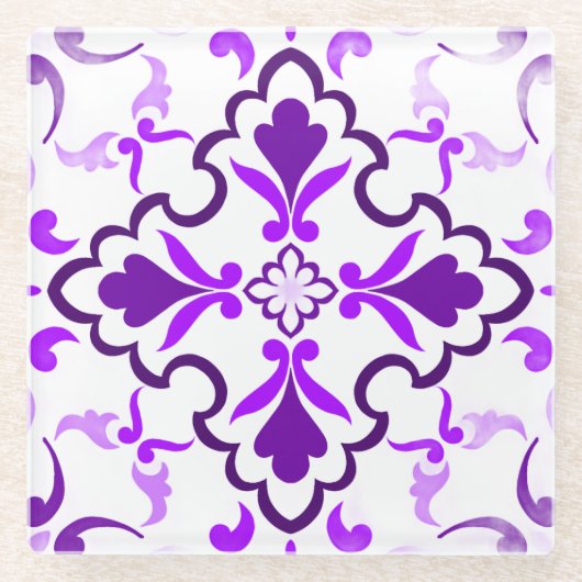 Violet Glazen Onderzetter (Voorkant)
