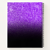 Violet Glitter Black Ombre Sweet Sixteen Guestbook Notitieboek (Achterkant)