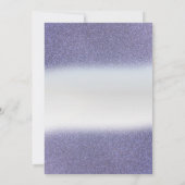 Violet Glitter Diamonds Silver 21ste verjaardag Kaart (Achterkant)