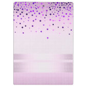 Violet Glitter Faux Sparkle Confetti Modern Klembord (Achterkant)