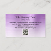*~* VIOLET Glitter Lashes QR Brows Extensions Visitekaartje (Achterkant)