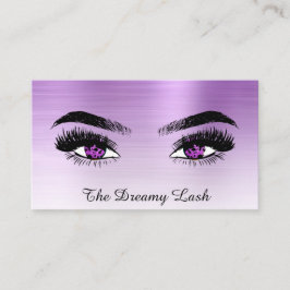 *~* VIOLET Glitter Lashes QR Brows Extensions Visitekaartje