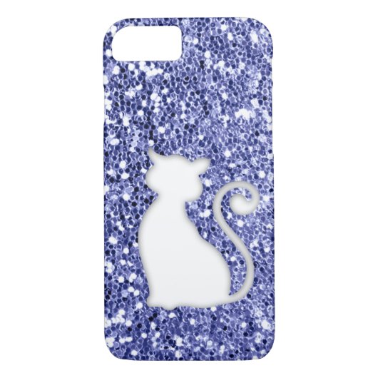 Violet Glitter look Cat Case-Mate iPhone Case (Achterkant)