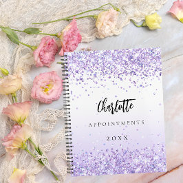 Violet glitter name afspraak 2024 planner