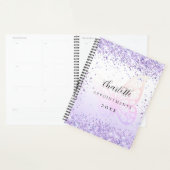 Violet glitter vlinder 2024 planner (Display)