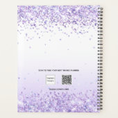 Violet glitter vlinder 2024 planner (Achterkant)