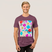 Violet Gloed | Light Serie van JoyCrys Studio Tri-Blend Shirt (Voorkant volledig)