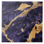 Violet Gold Abstract Tegel – Elegant Home Accent Tegeltje (Voorkant)