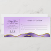 Violet Gold Agate Schoonheidssalon Cadeaubon (Achterkant)
