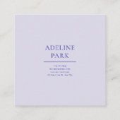 Violet Gold Floral Geometric Frame Elegant Vierkante Visitekaartje (Achterkant)