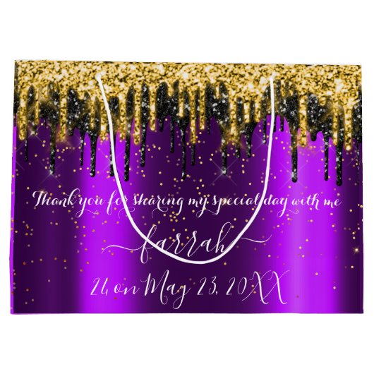 Violet Gold Paarse zwarte schijven voor Groot Cadeauzakje (Achterkant)