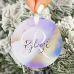 Violet Gold Waterverf Luxe - Aangepaste monogram n Ornament<br><div class="desc">Pas deze glamoureuze stijl abstracte lila waterverf eenvoudig aan met uw eigen details.</div>