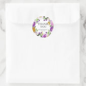 Violet & Gold Wedding Hartelijk dank, Sticker (Tas)