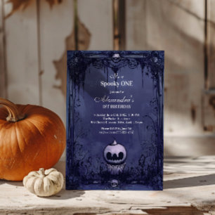 Violet Gothic Spooky ONE Verjaardag Kaart