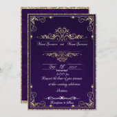 Violet-goud Kaart (Voorkant / Achterkant)