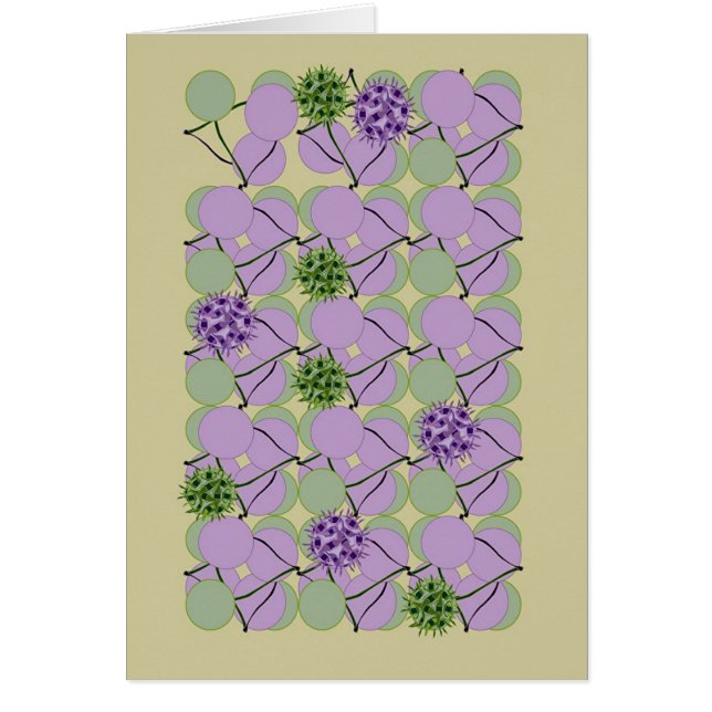 Violet Green Baubles Card (Voorkant)