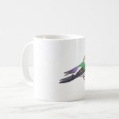 Violet-Green Swallow vogelsoorten kunst Koffiemok (Voorkant links)