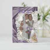 Violet, groen, blauw, gouden zijde en bruiloftDank RSVP Kaartje (Staand voorkant)