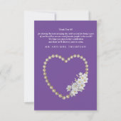 Violet, groen, blauw, gouden zijde en bruiloftDank RSVP Kaartje (Achterkant)