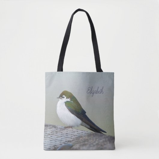 Violet-groene doorslikken tote bag (Voorkant)