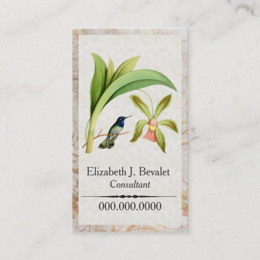 Violet Heading Hummingbird Visitekaartjes (Voorkant)