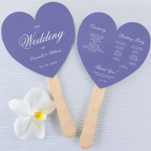 Violet Heart Wedding Program Calligrafie - Peri
