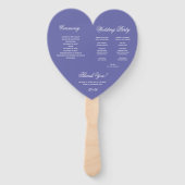 Violet Heart Wedding Program Calligrafie - Peri Handwaaier (Achterkant)