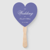 Violet Heart Wedding Program Calligrafie - Peri Handwaaier (Voorkant)