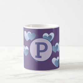 Violet Hearts Letter-Mok Koffiemok