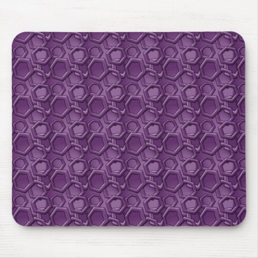 Violet Hexagons Patroon Muismat (Voorkant)