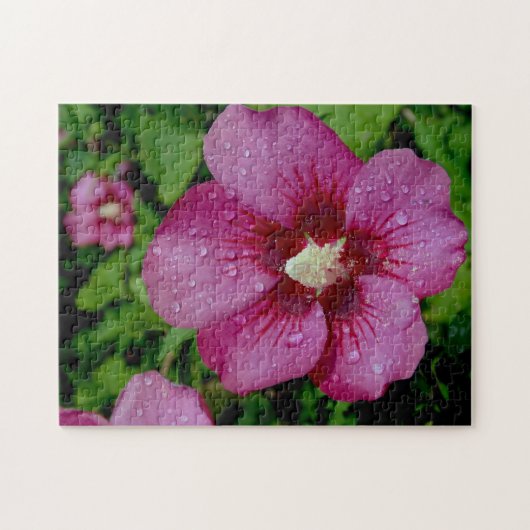 Violet Hibiscus Creative Flower Jigzaag Puzzle Legpuzzel (Horizontaal)