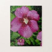 Violet Hibiscus Creative Flower Jigzaag Puzzle Legpuzzel (Verticaal)