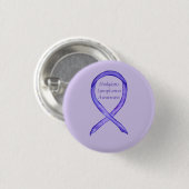 Violet Hodgkins Lymphoma Awareness Ribbon Buttonne Ronde Button 3,2 Cm (Voorkant /achterkant)