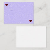Violet Honeycomb en Hearts Notitiekaarten Notitiekaartje (Voorkant / Achterkant)