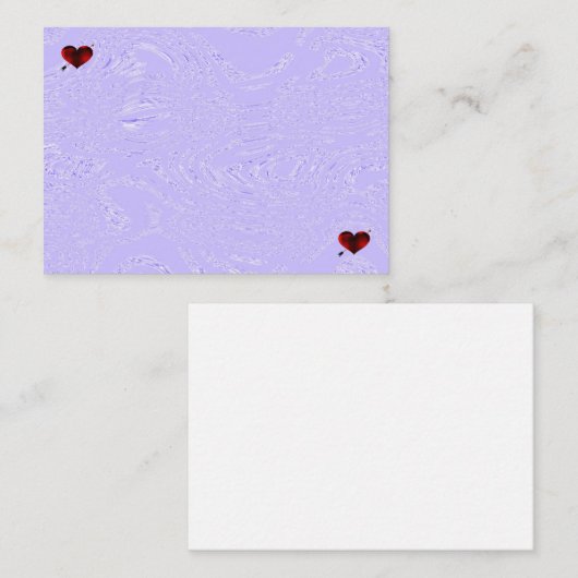 Violet Honeycomb en Hearts Notitiekaarten Notitiekaartje (Voorkant / Achterkant)