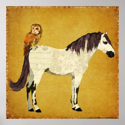 Violet Horse en Owl Poster (Voorkant)