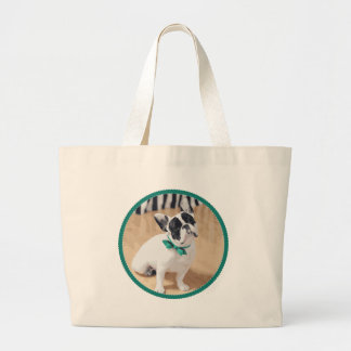 Violet houdt van je! Franse Bulldog Art voor reddi Grote Tote Bag