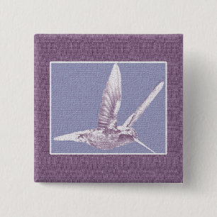 Violet Hummingbird Button