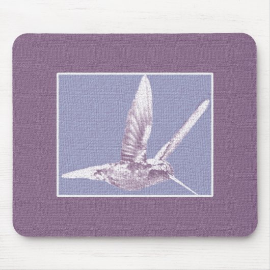 Violet Hummingbird Mousepad Muismat (Voorkant)