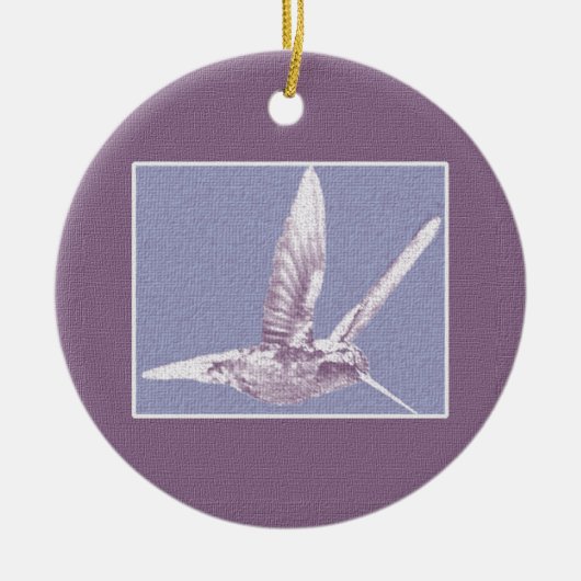 Violet Hummingbird Ornament (Voorkant)