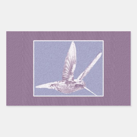 Violet Hummingbird Rechthoekige Sticker (Voorkant)
