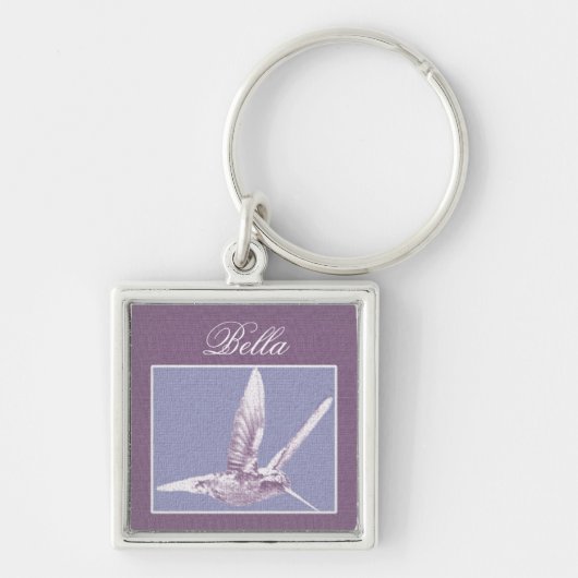 Violet Hummingbird Speciaal Ketting Sleutelhanger (Voorkant)