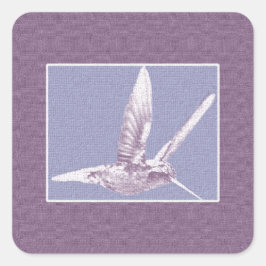 Violet Hummingbird Vierkante Sticker