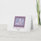 Violet Hummingbird Wenskaart Kaart (Achterkant)