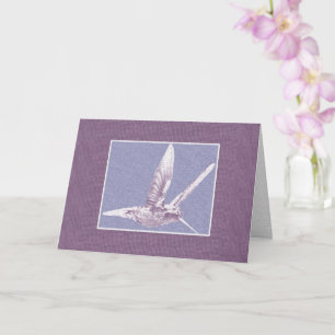 Violet Hummingbird Wenskaart Kaart